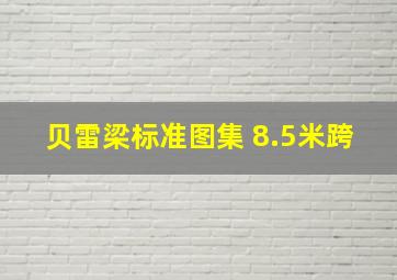 贝雷梁标准图集 8.5米跨